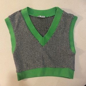 Patterned Sweater Vest